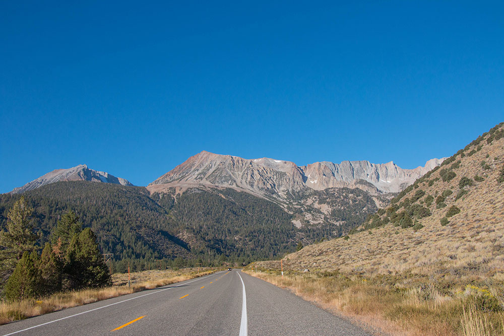 Rückfahrt zum Tioga Pass ...