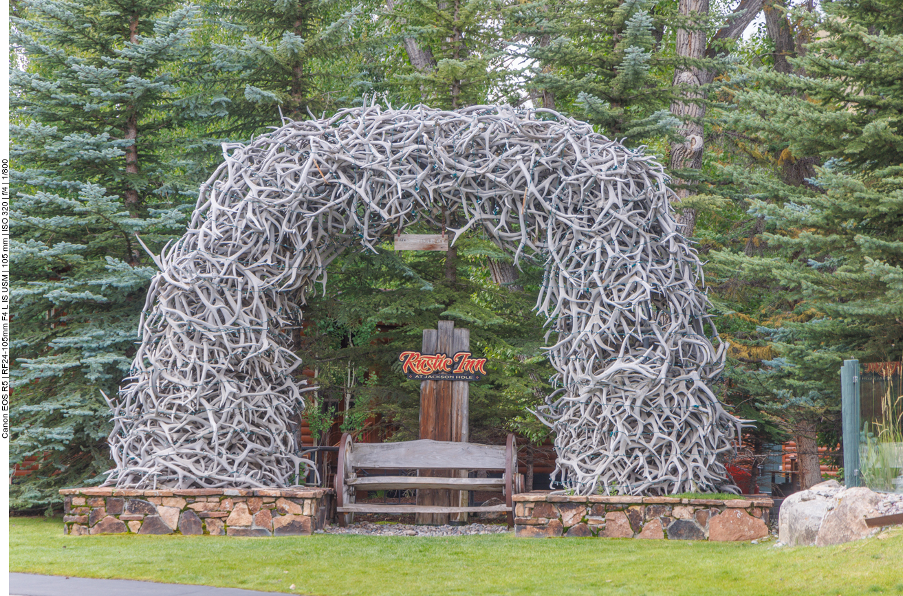 Eines von mehreren "Geweih-Toren" in Jackson Hole 